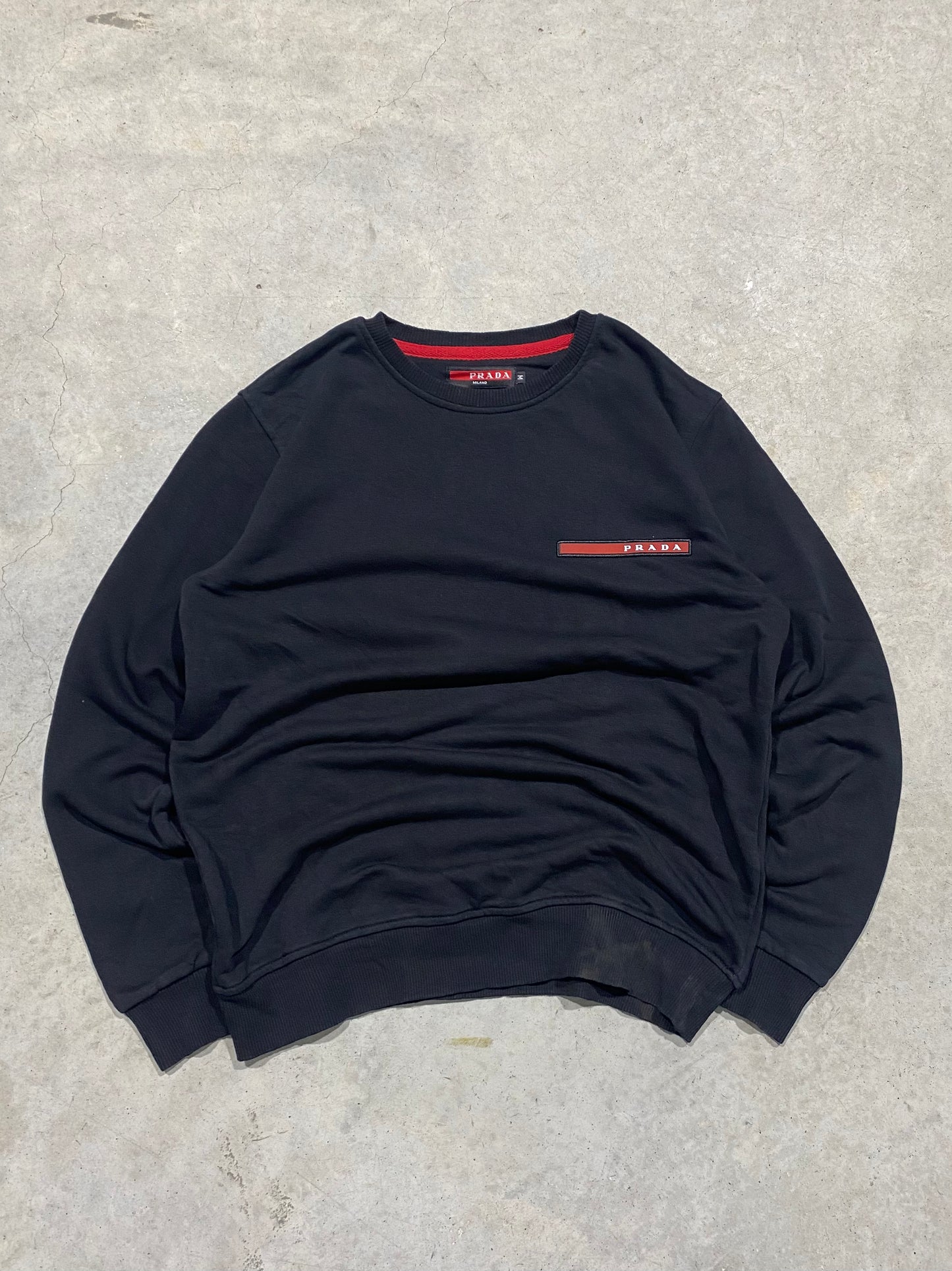 (M) 00s Bootleg Prada Crewneck Sweatshirt