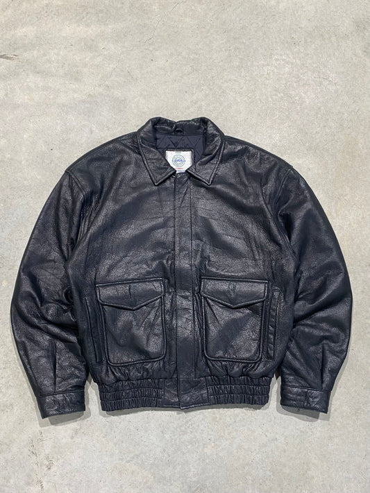 (L) 90s The Leather Connection Leather Jacket