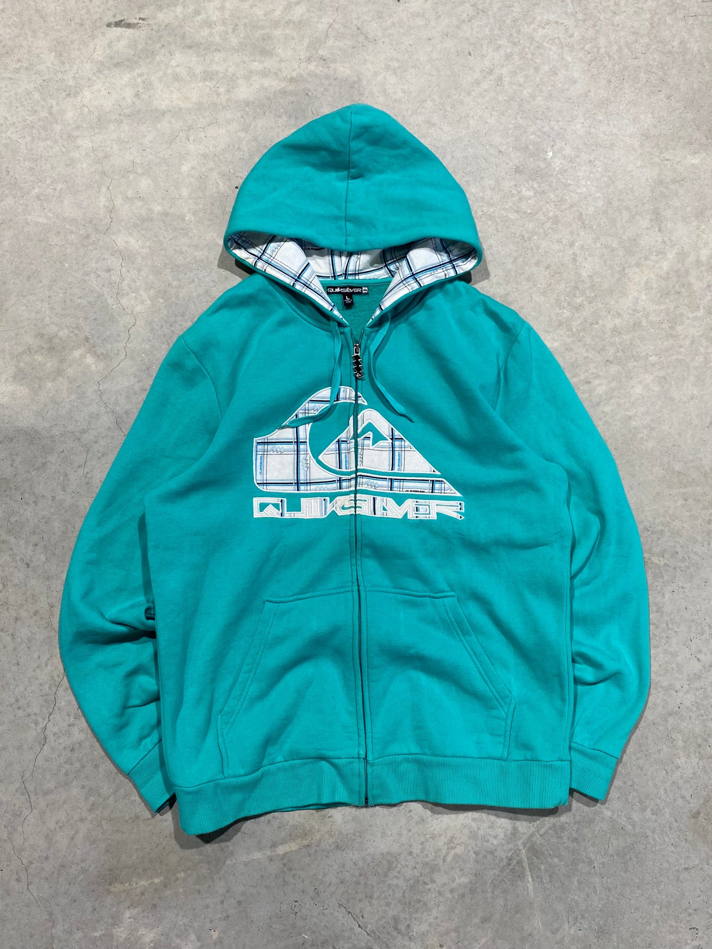 (L) 00s Quiksilver Zip Up Hoodie