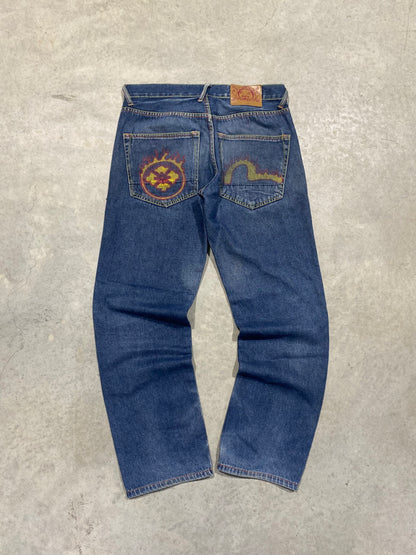 (34) Bootleg Evisu Jeans